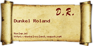Dunkel Roland névjegykártya